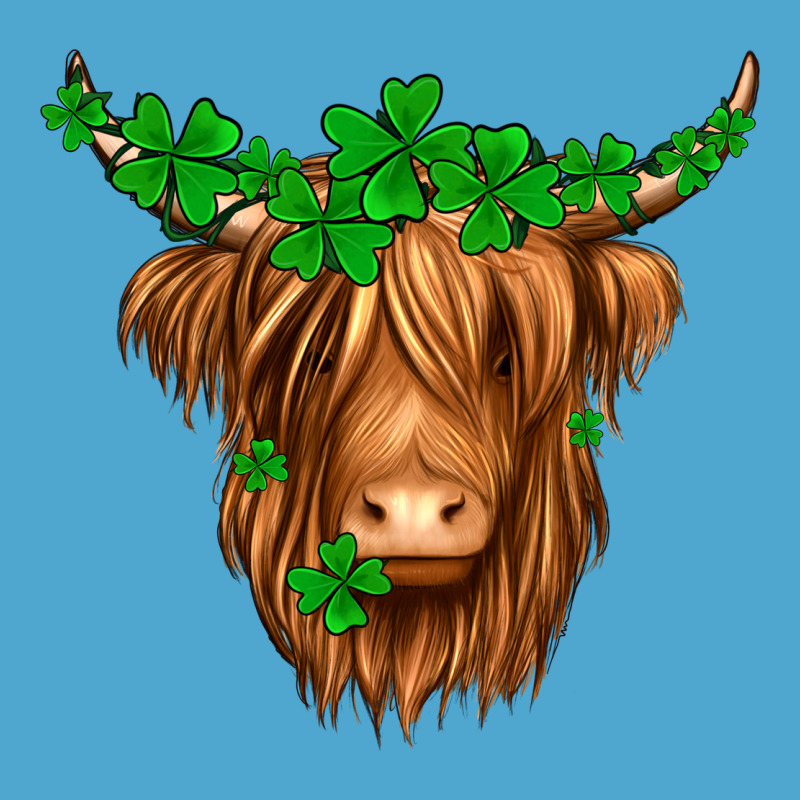 St. Patrick’s Day Long Hair Shaggy Cow Premium Hoodie by Jasminsmagicworld | Teevron