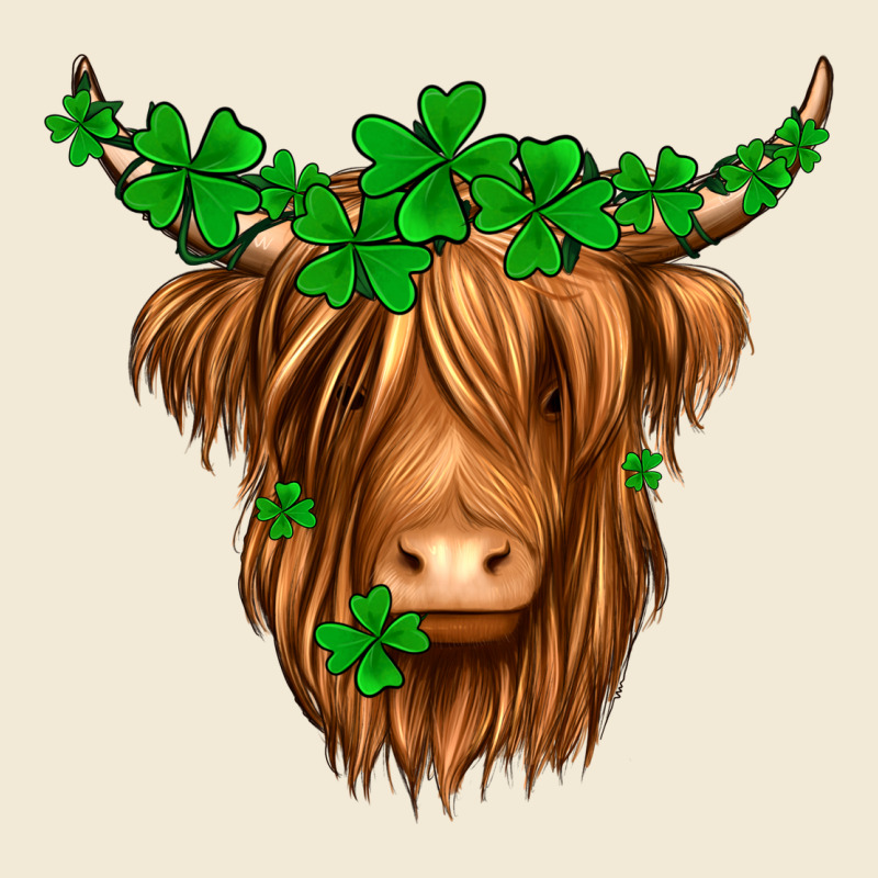 St. Patrick’s Day Long Hair Shaggy Cow Premium Hoodie by Jasminsmagicworld | Teevron
