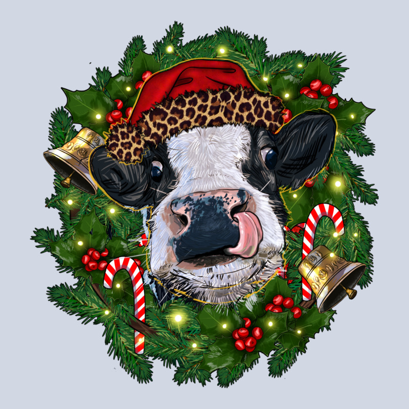 Heifer Cow With Christmas Wreath Premium Sweatshirt by RanaPortraitStore | Teevron