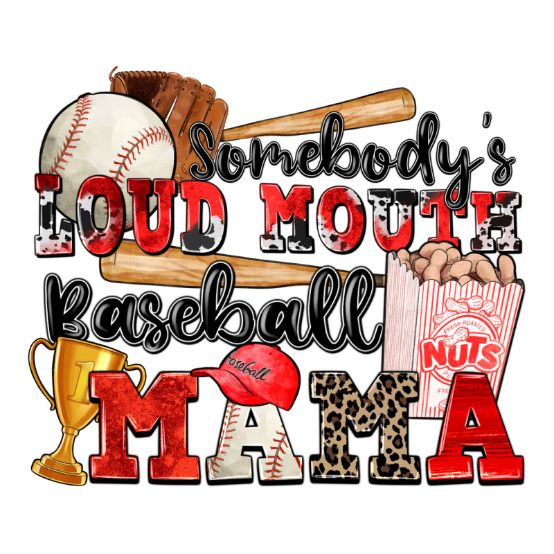 Somebody's Loud Mouth Baseball Mama Heavyweight Hoodie by Zillion Design Studio | Teevron