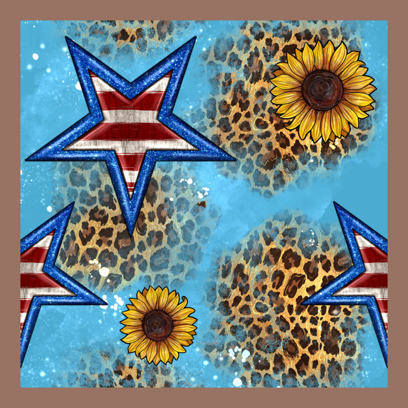 American Star And Sunflower Seamless  Pattern Premium Hoodie by BundleAndBundleShop | Teevron