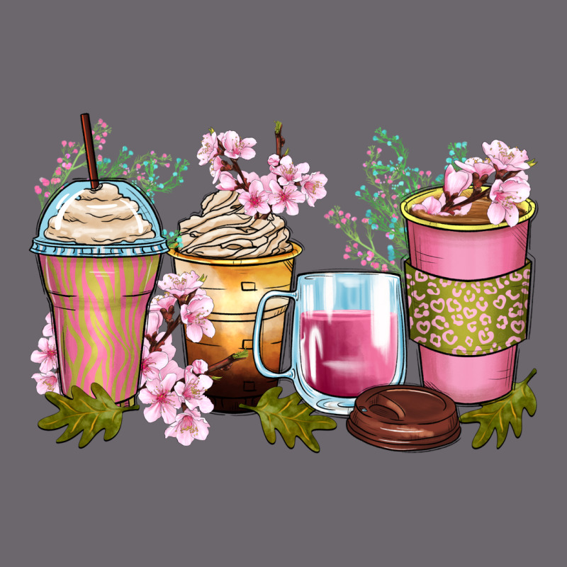 Flowers Coffee Cups Premium Sweatshirt by Zillion Design Studio | Teevron