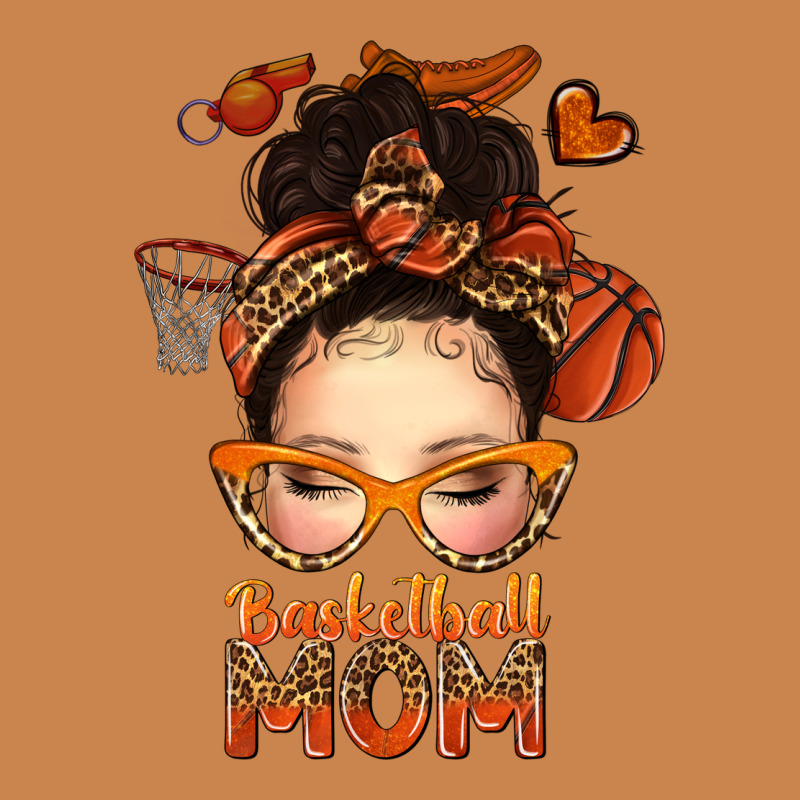 Basketball Messy Bun Mom Heavyweight Hoodie by texasbilliewilder | Teevron