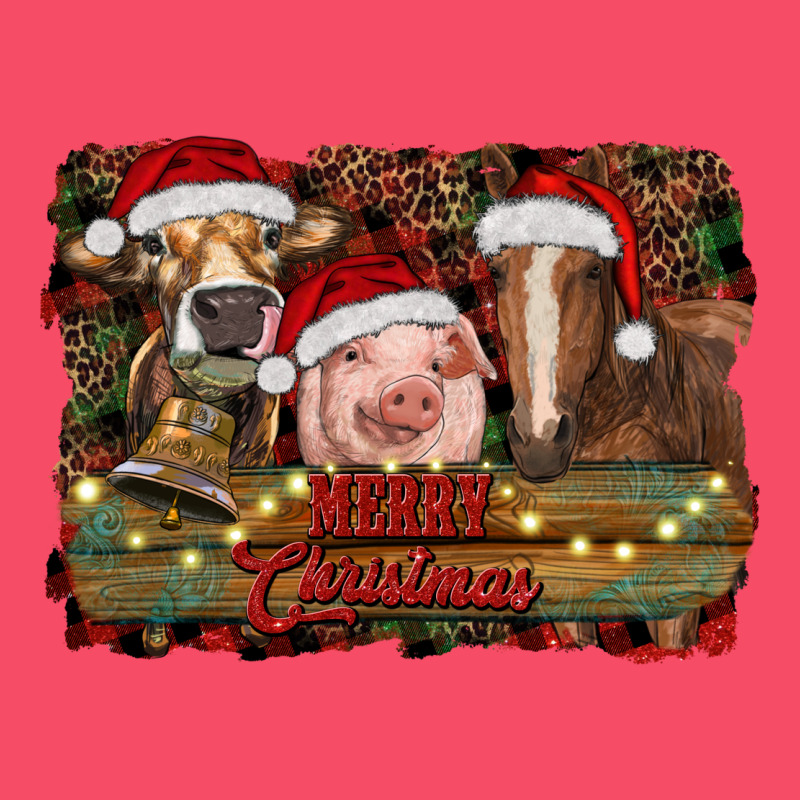 Merry Christmas Farm Animals Premium Sweatshirt by RanaPortraitStore | Teevron