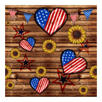 4th of july hearts seamless pattern | Teevron