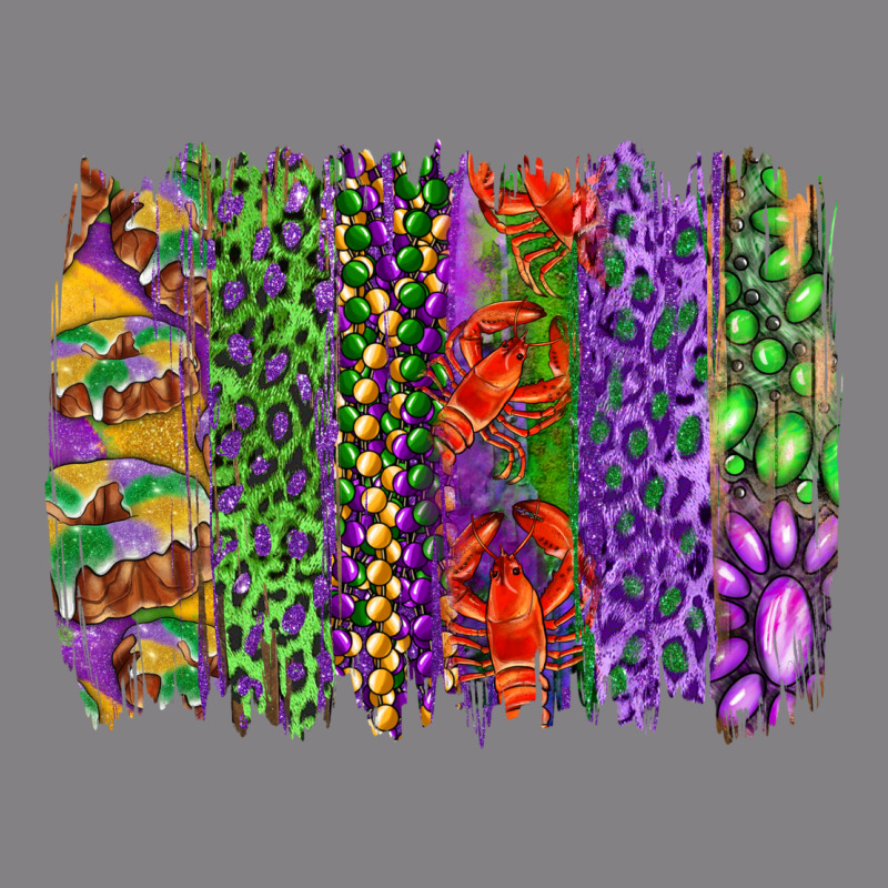 Mardi Gras Brush Strokes King Cake And Craw Fish Heavyweight Hoodie by RanaPortraitStore | Teevron