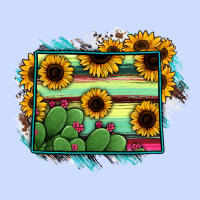 Wyoming Map Sunflower Cactus Serape Urban Heavy Tee | Teevron