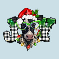 Christmas Joy Black And White Cow Ladies Tee | Teevron