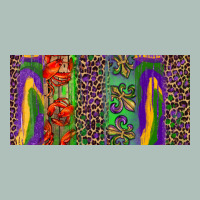 Mardi Gras Brushstrokes Crawfish Fleur De Lis Heavyweight Hoodie | Teevron