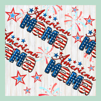 American Mama Seamless Pattern Premium Hoodie | Teevron
