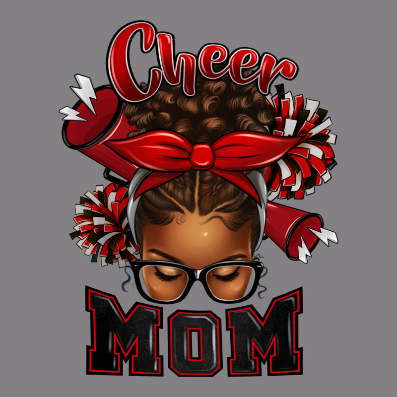 Cheer Mom Afro Messy Bun Heavyweight Hoodie by texasbilliewilder | Teevron