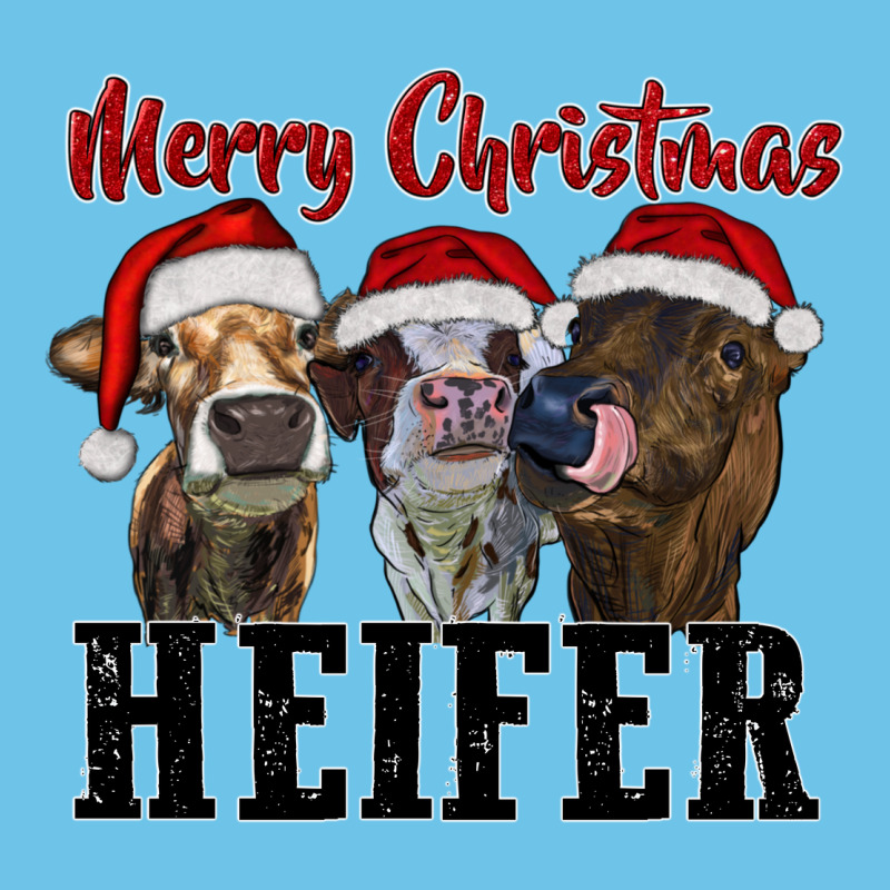 Merry Christmas Heifer Premium Sweatshirt by RanaPortraitStore | Teevron