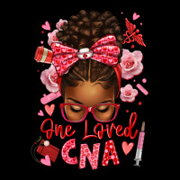 One Loved Cna Afro Messy Bun Premium Sweatshirt | Teevron