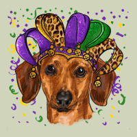 Mardi Gras Hat Dachshund Heavyweight Hoodie | Teevron