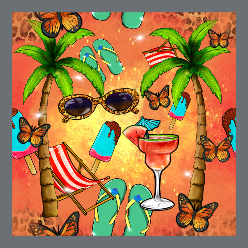 Summer Slipper And Cocktail Seamless Pattern Premium Hoodie by BundleAndBundleShop | Teevron