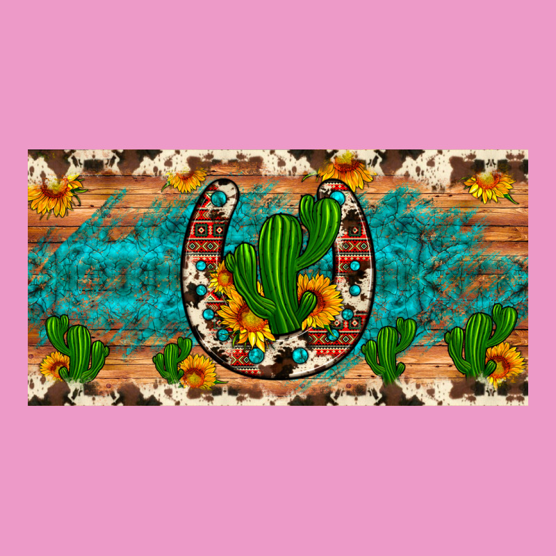Cactus Sunflower Horseshoe License Plate Urban Hoodie by Artiststas | Teevron
