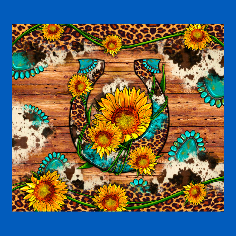 Sunflower Gemstone Leopard Cowhide Horseshoe Urban Hoodie by Artiststas | Teevron