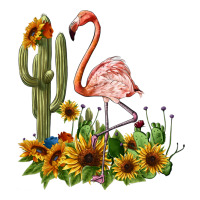 flamingo with cactus and sunflowers | Teevron
