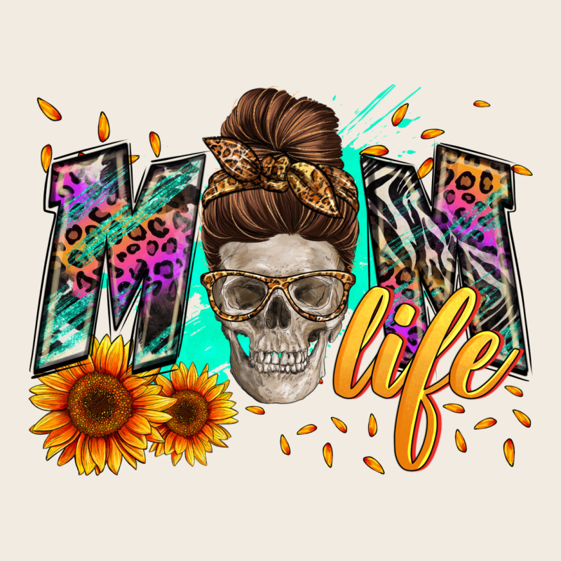 Mom Life With Skull Premium Sweatshirt by Zillion Design Studio | Teevron