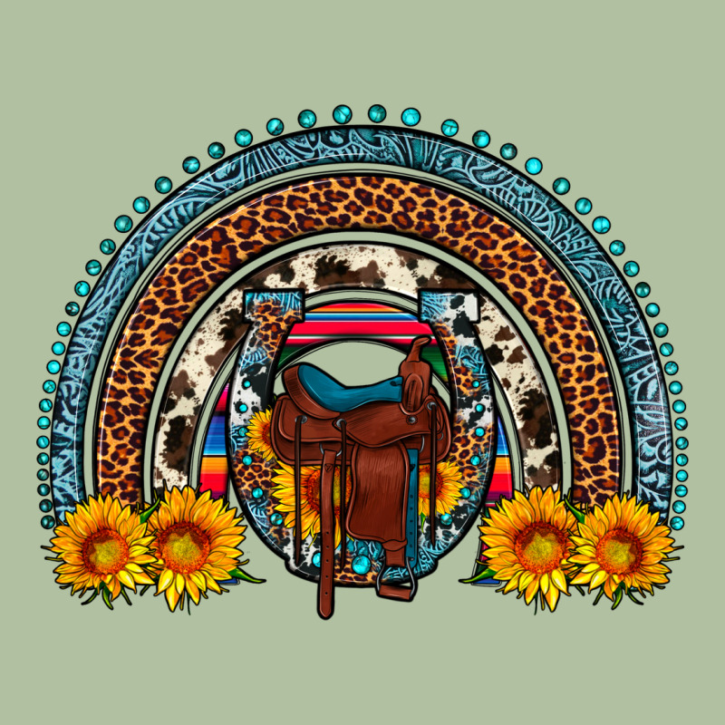 Saddle Sunflower Horseshoe Rainbow Urban Hoodie by Artiststas | Teevron