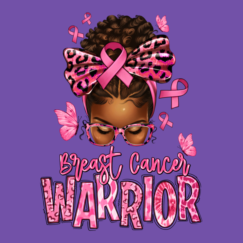 Brest Cancer Warrior Afro Messy Bun Premium Sweatshirt by texasbilliewilder | Teevron