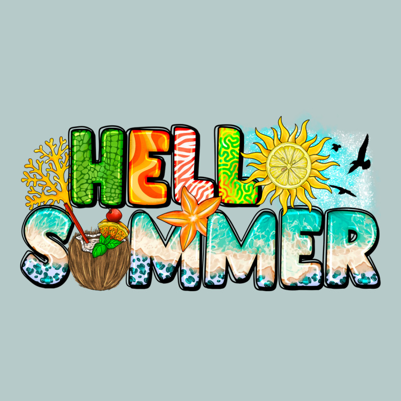 Hello Summer Heavy Core Tee by CowhideDigitalArt | Teevron