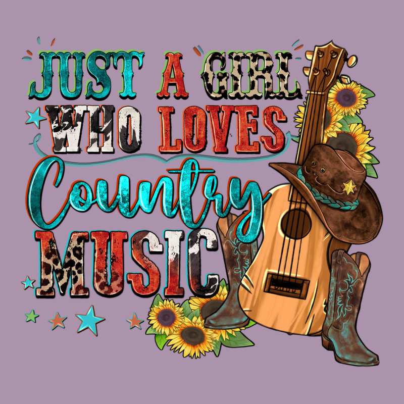 Just A Girl Who Loves Country Music Heavyweight Hoodie by Zillion Design Studio | Teevron