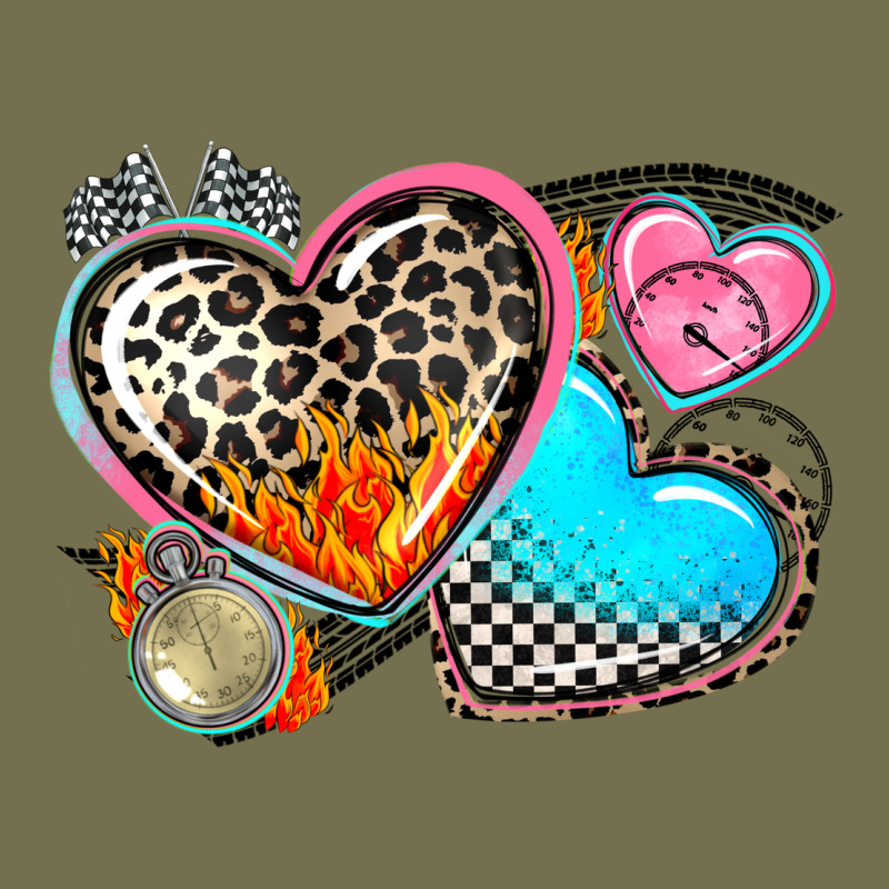 Western Leopard  Racing  Hearts Vintage Hoodie by AdoDesignShop | Teevron