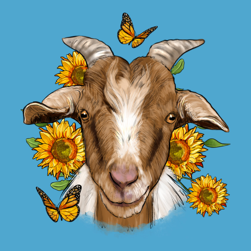 Sunflower Goat Premium Hoodie by Jasminsmagicworld | Teevron