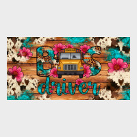 Bus Driver School Bus Cowhide License Plate Urban Hoodie | Teevron