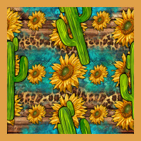Sunflower And Cactus Seamless Pattern Premium Hoodie | Teevron