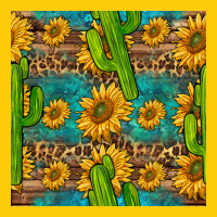 Sunflower And Cactus Seamless Pattern Premium Hoodie | Teevron