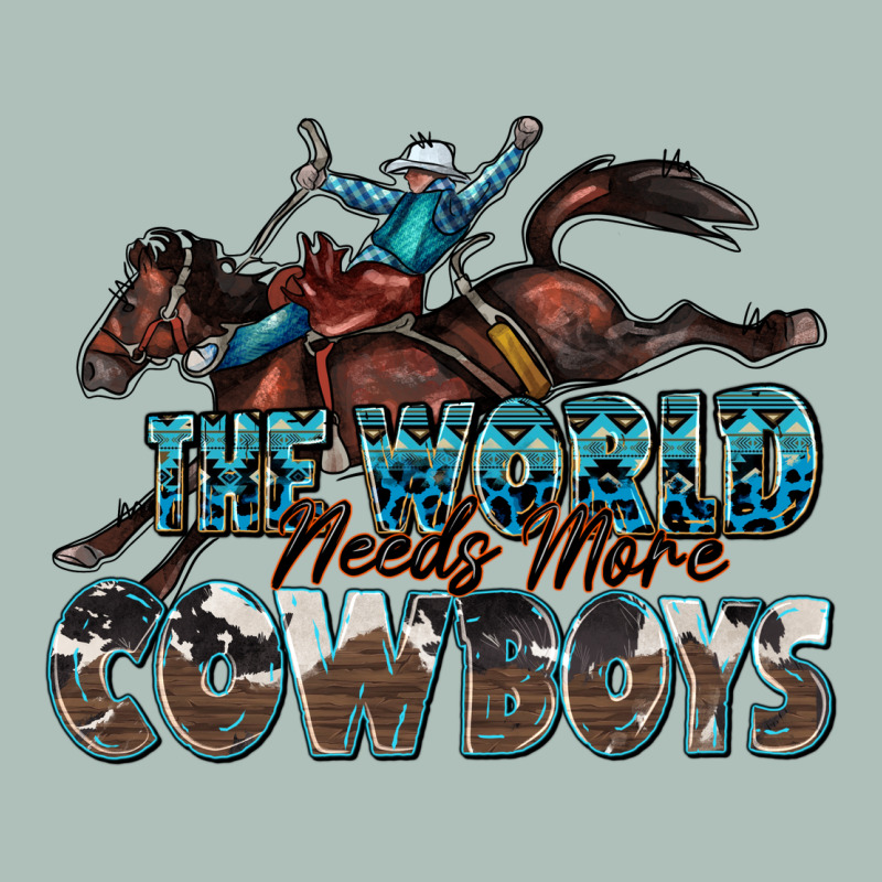 The World Needs More Cowboys Heavyweight Hoodie by Zillion Design Studio | Teevron