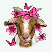 Pink Floral Bandana Goat Premium Hoodie | Teevron