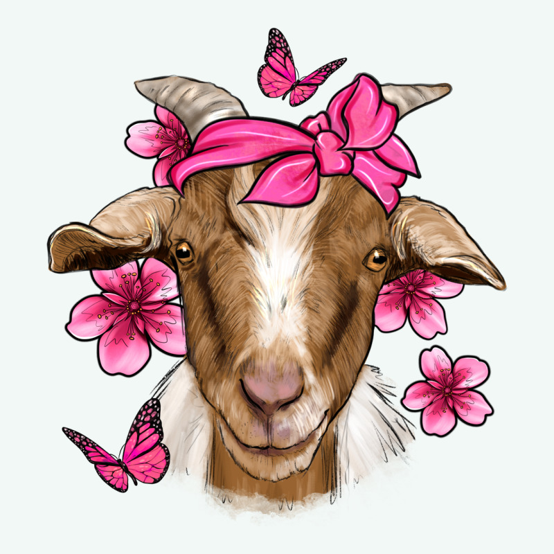 Pink Floral Bandana Goat Premium Hoodie by Jasminsmagicworld | Teevron