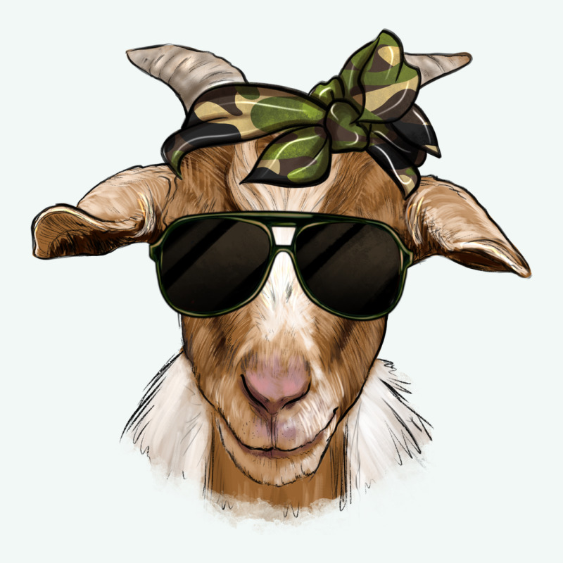 Camouflage Bandana Goat Premium Hoodie by Jasminsmagicworld | Teevron