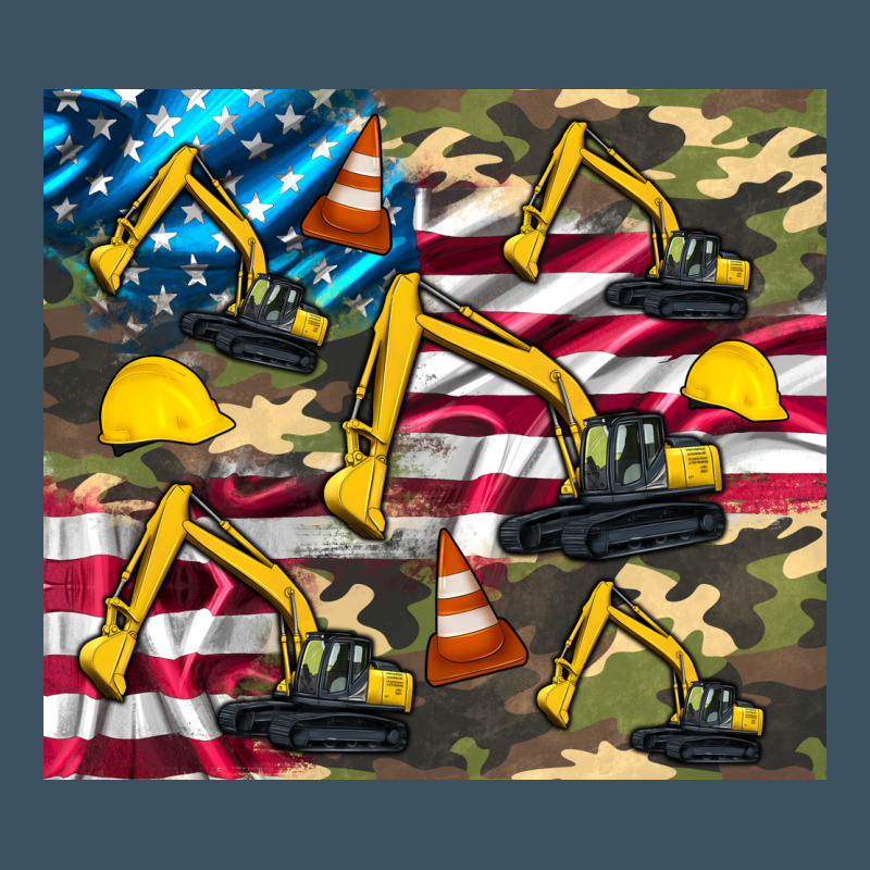 Excavator American Flag Urban Hoodie by Artiststas | Teevron