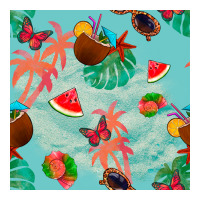summer vibes seamless pattern | Teevron