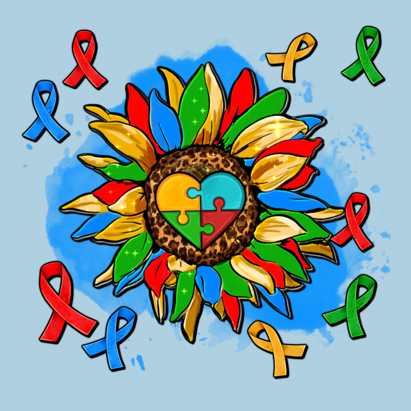 Autism Sunflower Ribbon Premium Hoodie by AdoDesignShop | Teevron