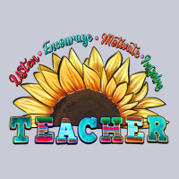 Teacher Sunflower Listen Encourage Motivate Inspir Heavyweight Hoodie | Teevron