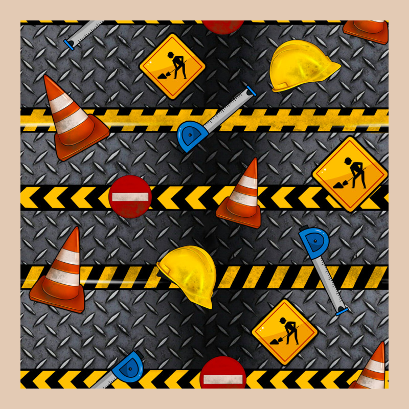 Construction Signs Seamless Pattern Urban Hoodie by BundleAndBundleShop | Teevron