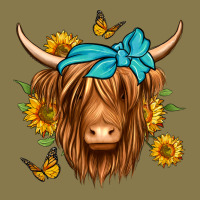 Sunflower Long Haired Cow Premium Hoodie | Teevron