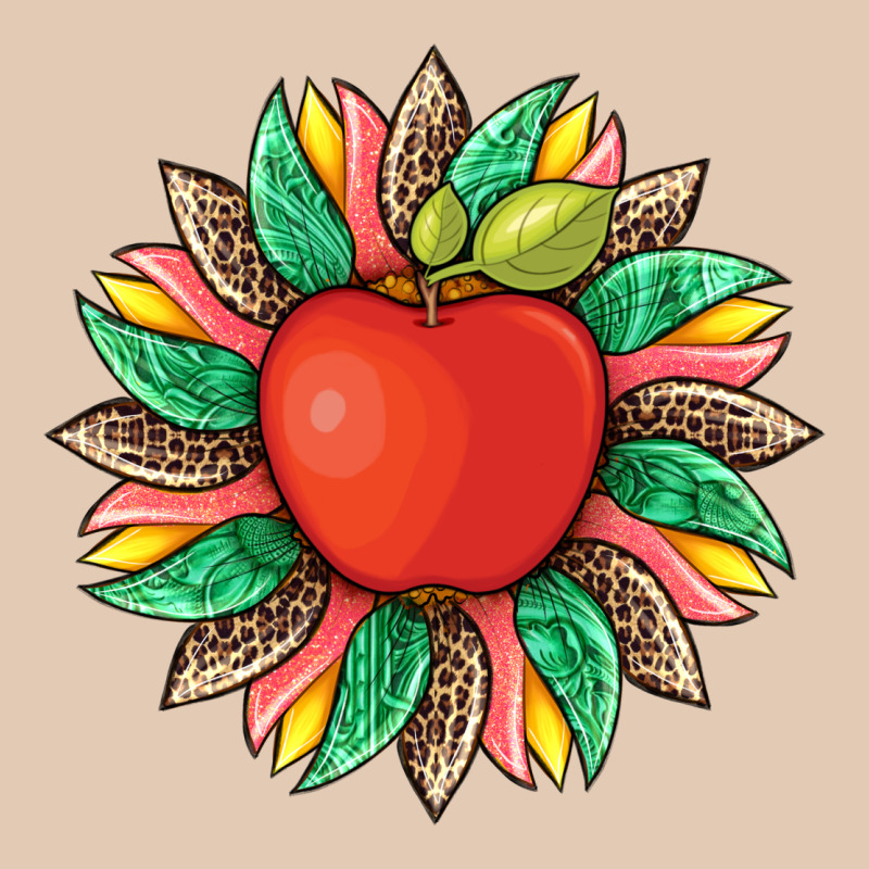 Teacher Apple And Sunflower With Leopard And Tooled Leather Urban Hoodie by Artiststas | Teevron