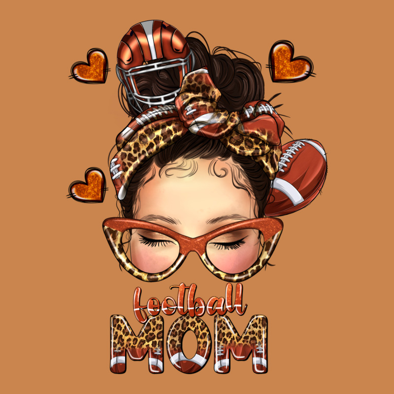 Football Messy Bun Mom Heavyweight Hoodie by texasbilliewilder | Teevron