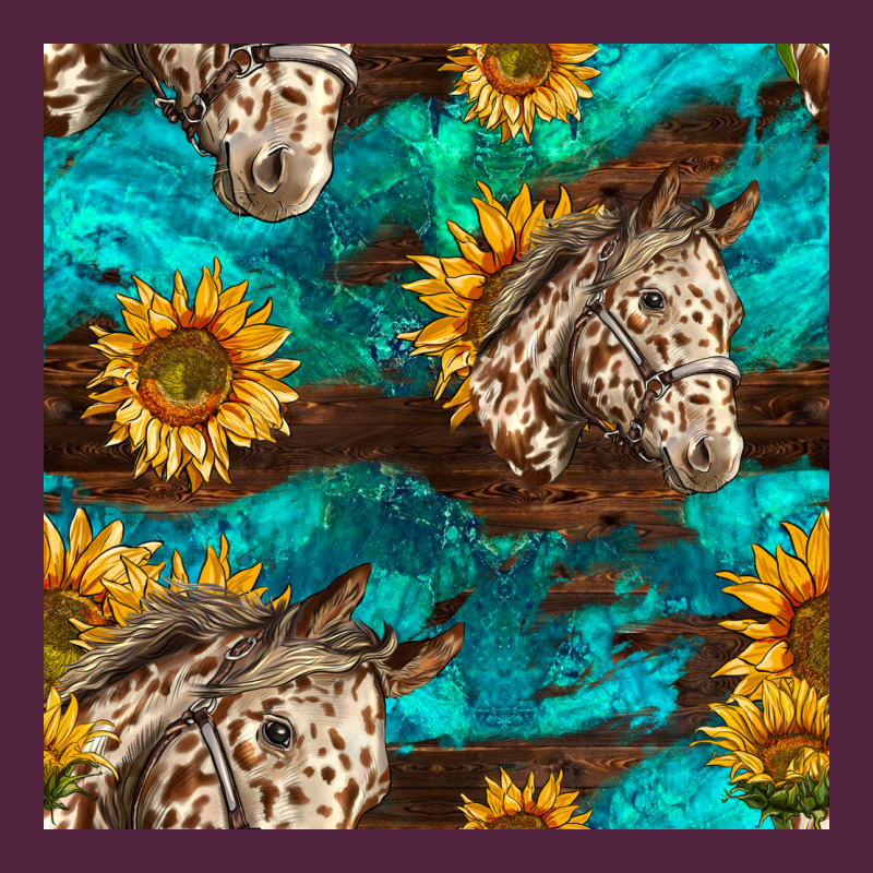 Appaloosa Horses And Sunflowers Seamless Pattern Urban Hoodie by BundleAndBundleShop | Teevron