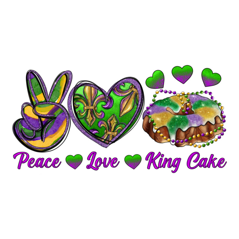 Peace Love King Cake Heavyweight Hoodie by RanaPortraitStore | Teevron
