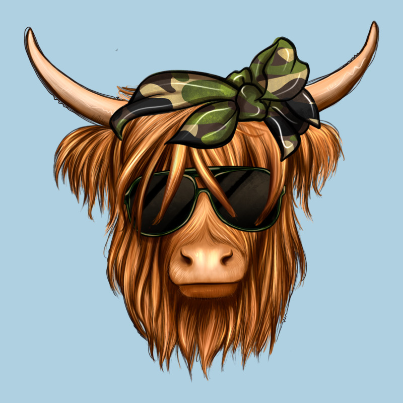 Camouflage Long Haired Cow Premium Hoodie by Jasminsmagicworld | Teevron