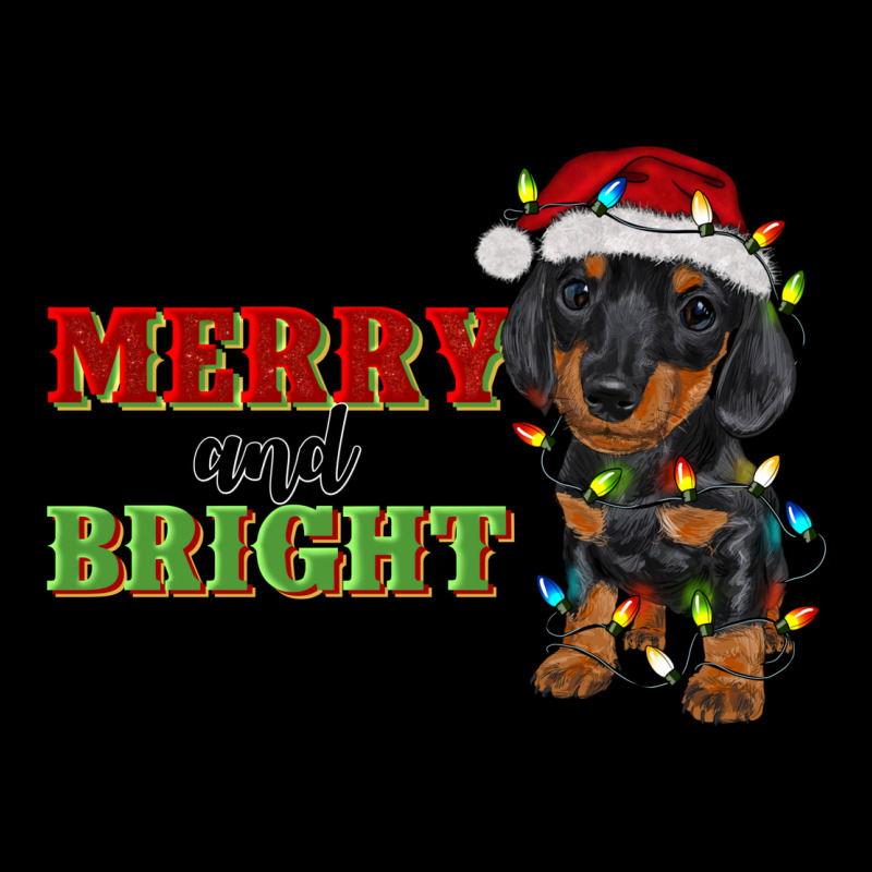 Merry And Bright Dachshund Premium Sweatshirt by RanaPortraitStore | Teevron