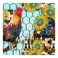 western rooster seamless pattern | Teevron