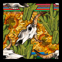 Western Bull Skull Seamless Pattern Urban Hoodie | Teevron